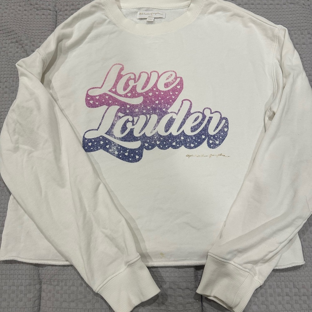 White Spiritual Gangster Love Louder Sweatshirt